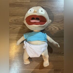 Cartoon Tommy Pickles Character Plush Toy with Blue Shirt